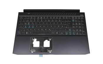 LG05P_P10B3L Original Acer Tastatur inkl. Topcase DE (deutsch) schwarz/weiß/schwarz mit Backlight (Anschlusskabel 16mm)