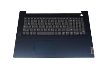 Lenovo IdeaPad 3-17ADA05 (81W2) Original Tastatur inkl. Topcase DE (deutsch) grau/blau (Fingerprint)