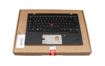 Lenovo ThinkPad X1 Nano Gen 2 (21E8/21E9) Original Tastatur inkl. Topcase DE (deutsch) schwarz/schwarz mit Backlight und Mouse-Stick
