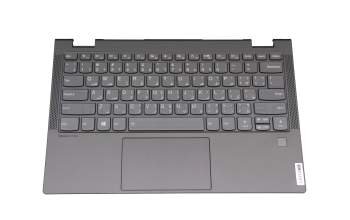 Lenovo Yoga C640-13IML (81UE) Original Tastatur inkl. Topcase UAE (arabisch) grau/grau mit Backlight