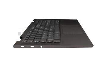 Lenovo Yoga C740-14IML (81TC) Original Tastatur inkl. Topcase FR (französisch) grau/grau mit Backlight