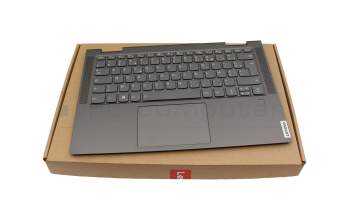 Lenovo Yoga C740-14IML (81TC) Original Tastatur inkl. Topcase FR (französisch) grau/grau mit Backlight