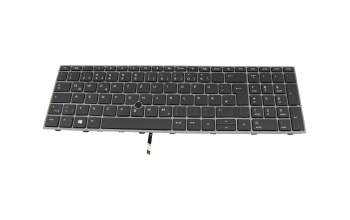 M23123-041 HP Tastatur DE (deutsch) dunkelgrau mit Backlight und Mouse-Stick