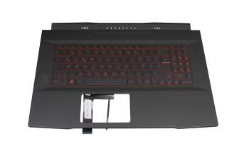 MSI GF76 Katana 11UE/11UEK/11UG (MS-17L1) Original Tastatur inkl. Topcase DE (deutsch) schwarz/schwarz mit Backlight