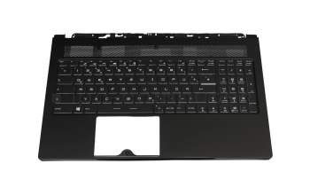 MSI GS63 Stealth 8RF (MS-16K7) Original Tastatur inkl. Topcase DE (deutsch) schwarz/schwarz mit Backlight