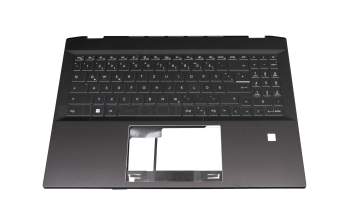 MSI Summit E16 Flip Evo A13MT (MS-1592) Original Tastatur inkl. Topcase DE (deutsch) schwarz/schwarz mit Backlight