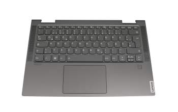 NBX0001QF10 Original Lenovo Tastatur inkl. Topcase DE (deutsch) grau/grau mit Backlight