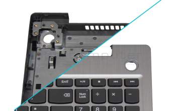 NBX0001SB10 Original Lenovo Tastatur inkl. Topcase DE (deutsch) grau/silber Fingerprint