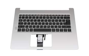 NC210110TC Original Acer Tastatur inkl. Topcase DE (deutsch) schwarz/silber mit Backlight