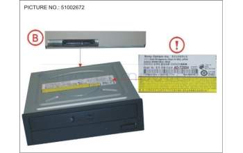 Fujitsu DVD-RW SUPERMULTI HH SATA BL für Fujitsu Primergy RX2560 M1