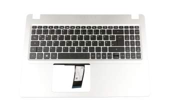 NKI15130EE Original Acer Tastatur inkl. Topcase DE (deutsch) schwarz/silber mit Backlight