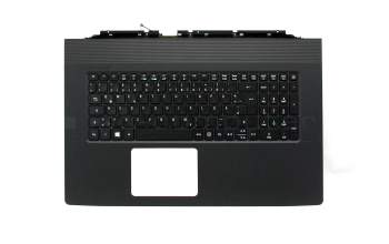 NKI151702B Original Acer Tastatur inkl. Topcase DE (deutsch) schwarz/schwarz mit Backlight