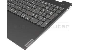 NSK-BYABN Original Lenovo Tastatur inkl. Topcase DE (deutsch) dunkelgrau/schwarz mit Backlight