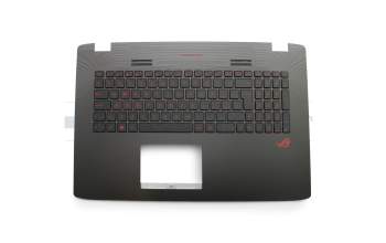 NSK-UPS00 Original Darfon Tastatur inkl. Topcase CH (schweiz) schwarz/schwarz mit Backlight