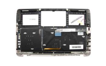 NSK-WB80G Original Asus Tastatur inkl. Topcase DE (deutsch) silber/rosé mit Backlight