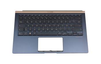 NSK-WR0BU Original Darfon Tastatur inkl. Topcase DE (deutsch) schwarz/blau mit Backlight