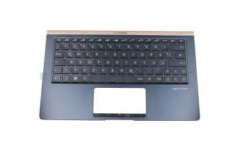 NSK-WU0BU Original Darfon Tastatur inkl. Topcase DE (deutsch) schwarz/blau mit Backlight