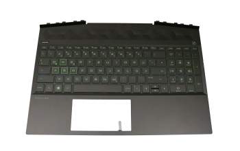 NSK-XNXBC Original Darfon Tastatur inkl. Topcase DE (deutsch) schwarz/schwarz mit Backlight