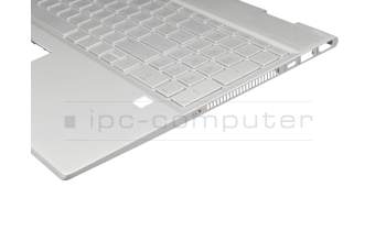 NSK-XR3BW Original HP Tastatur inkl. Topcase DE (deutsch) silber/silber mit Backlight (DIS)