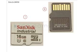 Fujitsu 16GB MICRO SDHC CA für Fujitsu Primergy RX2530 M2