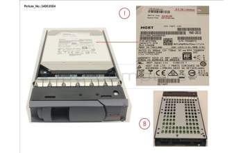 Fujitsu NTW:X318A-R6 DISK DRIVE,8TB,7.2K,12G,DS4246,DS212C