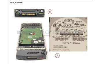 Fujitsu NTW:X343A-R6 DSK DRV,1.8TB,10K,12G,DS224C