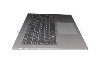 PC4VB-GR Original Lenovo Tastatur inkl. Topcase DE (deutsch) grau/silber mit Backlight