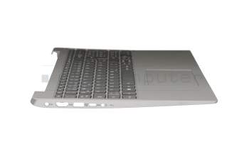 PC5CB-GE Original Lenovo Tastatur inkl. Topcase DE (deutsch) grau/silber mit Backlight