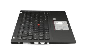PK131A12B11 Original Lenovo Tastatur inkl. Topcase DE (deutsch) schwarz/schwarz mit Backlight und Mouse-Stick