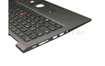 PK131AF2B11 Original Lenovo Tastatur inkl. Topcase DE (deutsch) schwarz/grau mit Backlight und Mouse-Stick