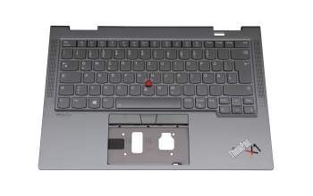 PK131U92B11 Original Lenovo Tastatur inkl. Topcase DE (deutsch) grau/grau mit Backlight und Mouse-Stick