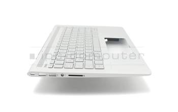 PK1322R2B10 Original HP Tastatur inkl. Topcase DE (deutsch) silber/silber mit Backlight
