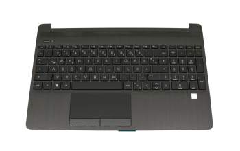 PK132H81A10 Original Compal Tastatur inkl. Topcase DE (deutsch) schwarz/schwarz (Fingerprint)