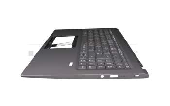 PK133KD1A13 Original Compal Tastatur inkl. Topcase DE (deutsch) grau/grau mit Backlight
