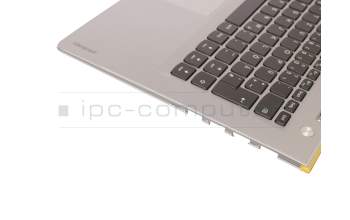 PM4CB-GE Original Lenovo Tastatur inkl. Topcase DE (deutsch) schwarz/silber mit Backlight silberner Rand