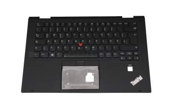 RVWV-85UK Original Lenovo Tastatur inkl. Topcase DE (deutsch) schwarz/schwarz mit Backlight und Mouse-Stick