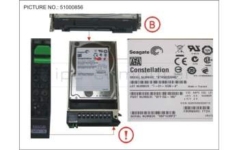 Fujitsu S26361-F3601-L500 HD SATA 3G 500GB 7.2K HOT PLUG 2.5\' BC