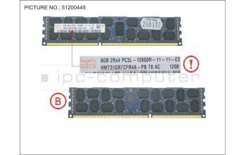 Fujitsu S26361-F3697-E615 8GB (1X8GB) 2RX4 L DDR3-1600 R ECC