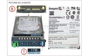 Fujitsu HD SATA 6G 1TB 7.2K HOT PLUG 2.5\' BC für Fujitsu Primergy RX2520 M1
