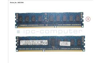 Fujitsu 4 GB DDR3 RG LV 1600 MHZ PC3-12800 1R für Fujitsu Primergy RX2520 M1