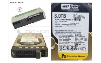 Fujitsu S26361-F3815-L300 HD SATA 6G 3TB 7.2K HOT PL 3.5\'\' BC