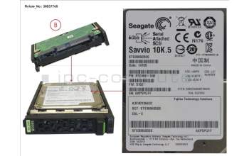 Fujitsu HD SAS 6G 300GB 10K HOT PL 2.5\' EP für Fujitsu Primergy RX4770 M1