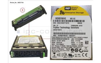 Fujitsu HD SAS 6G 600GB 10K HOT PL 2.5\' EP für Fujitsu Primergy RX4770 M2