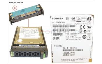 Fujitsu HD SAS 6G 450GB 15K HOT PL 2.5\' EP für Fujitsu Primergy RX4770 M1