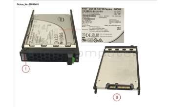 Fujitsu SSD SATA 6G 200GB HOT PL 2.5\' EP ME für Fujitsu Primergy RX2540 M1