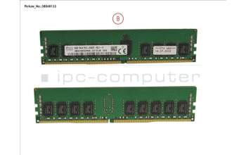 Fujitsu S26361-F3898-E640 8 GB DDR4 2400 MHZ PC4-2400T-R RG ECC