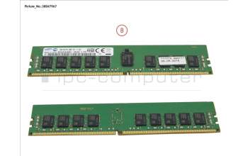 Fujitsu 16 GB DDR4 2400 MHZ PC4-2400T-R RG ECC für Fujitsu Primergy RX4770 M3