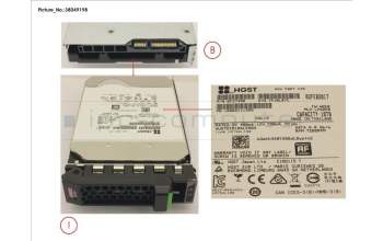Fujitsu HD SATA 6G 10TB 7.2K 512E HOT PL 3.5\' BC für Fujitsu Primergy RX2530 M2