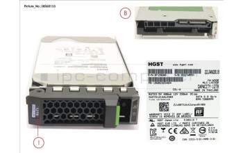 Fujitsu HD SATA 6G 12TB 7.2K 512E HOT PL 3.5\' BC für Fujitsu Primergy RX1330 M3