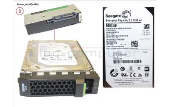 Fujitsu HD SATA 6G 6TB 7.2K 512E HOT PL 3.5\' BC für Fujitsu Primergy RX2540 M4
